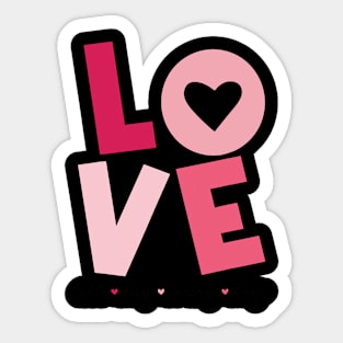 Love All Day Every Day Valentines Day Matching Couple Gifts Sticker